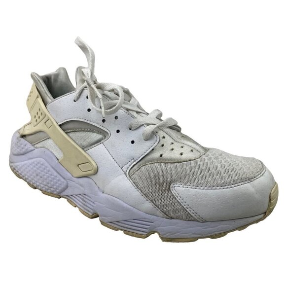 Nike Air Huarache All White Platinum Monochrome Runners 2016 318429-111 US 13 - Picture 1 of 16